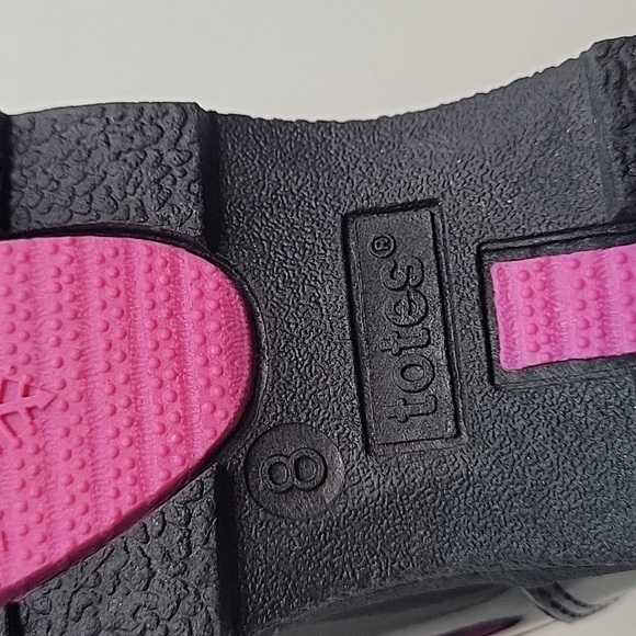 TOTES Waterproof fur lined winter boots white with hearts toddler girls - Picture 11 of 14